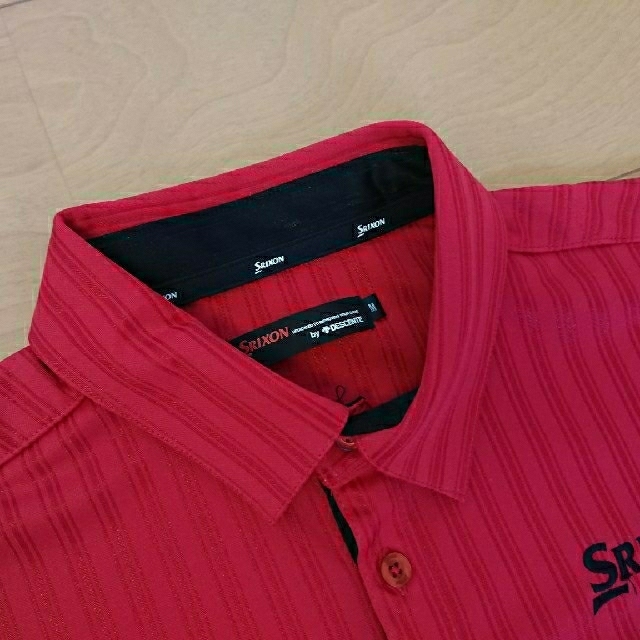 Srixon(スリクソン)のcrow6738様専用スリクソン  半袖ポロシャツ  M  レッド   極美品 スポーツ/アウトドアのゴルフ(ウエア)の商品写真