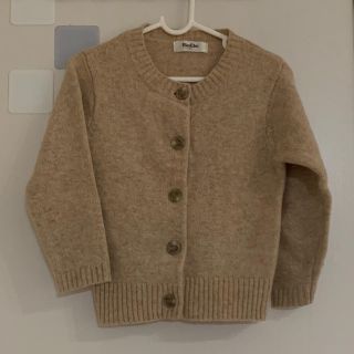 ベベ(BeBe)のべべ キャメル カーディガン ウール100% キッズ 子ども服 長袖(カーディガン)