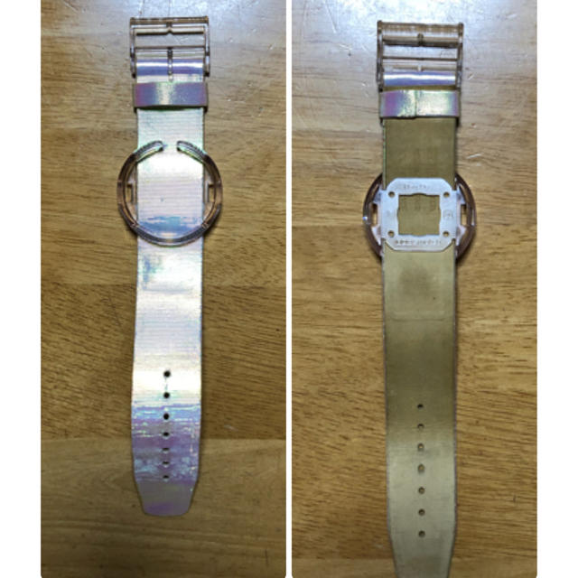 swatch(スウォッチ)のswatch POP スケルトンバンドはキラキラ オールドスウォッチ電池入り レディースのファッション小物(腕時計)の商品写真