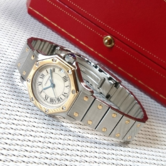 Cartier - 【美品☆】カルティエ サントス オクタゴン レディース SM クオーツ /腕時計
