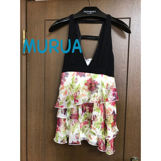 ムルーア(MURUA)のMURUA ピンク花柄 キャミソール(カットソー(半袖/袖なし))