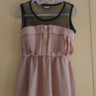 アナップ(ANAP)の♡週末限定価格♡ANAP♡シースループリーツノースリトップス♡(タンクトップ)