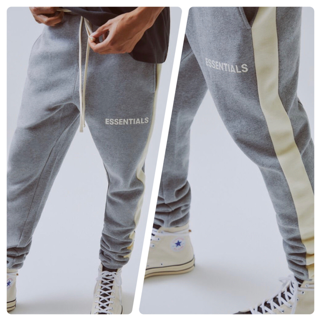 【S】Essentials Side Stripe Sweatpants FOG