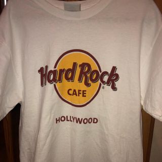 ロックハード(ROCK HARD)のHard Rock CAFE Tシャツ 白 HOLLY WOOD(Tシャツ/カットソー(半袖/袖なし))