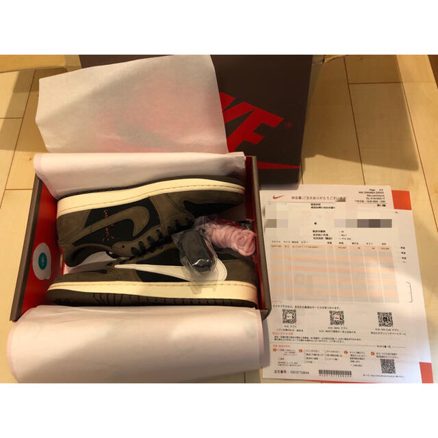 全日本送料無料 NIKE - NIKE AIR JORDAN 1 low TRAVIS SCOTT スニーカー