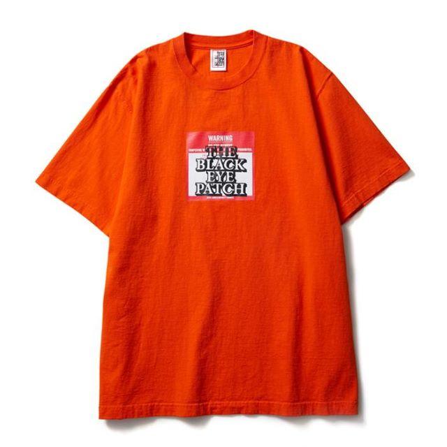 BLACK EYE PATCH / LABEL TEE / オレンジ - Tシャツ/カットソー(半袖