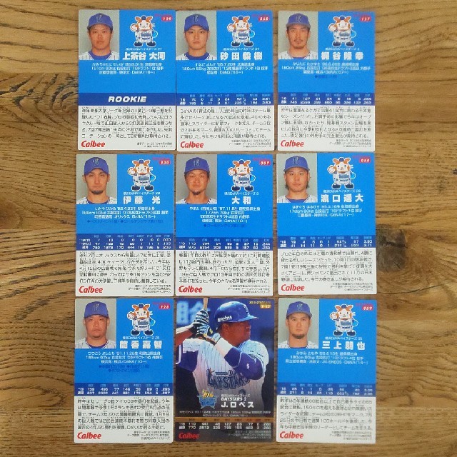 横浜DeNAベイスターズ(ヨコハマディーエヌエーベイスターズ)のCalbee プロ野球チップス２０１９ 横浜DeNAベイスターズカード９枚 エンタメ/ホビーのトレーディングカード(シングルカード)の商品写真