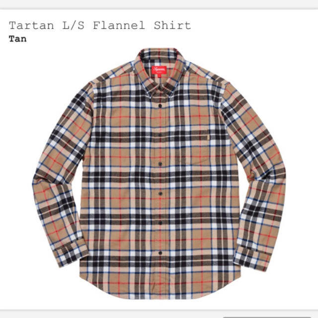 Tan Supreme Tartan Flannel Shirt L