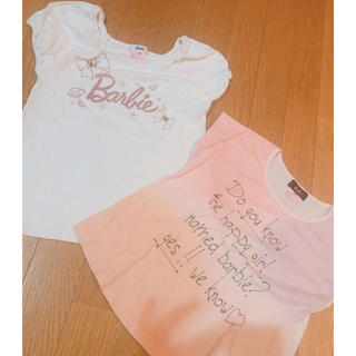 バービー(Barbie)のBarbie❤️Tシャツ120センチ2枚まとめ売り❤️正規品(Tシャツ/カットソー)