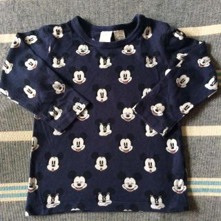 エイチアンドエム(H&M)のH&M kids 総柄mickeyロンT(Ｔシャツ)