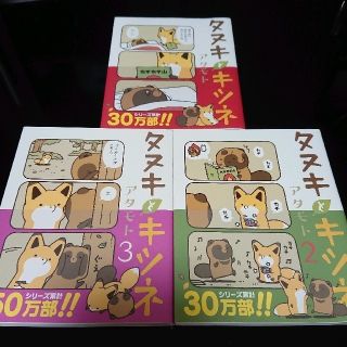 美品 タヌキとキツネ 1～3巻セット(4コマ漫画)