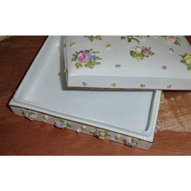MEISSEN - 超希少逸品!古マイセンメイフラワー 文箱19世紀中頃作品の MEISSEN - 超希少逸品!古マイセンメイフラワー 文箱19世紀中頃作品の