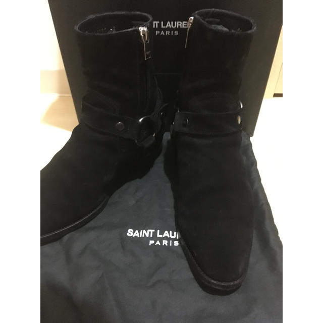 SAINT LAURENT PARIS ワイアットハーネスブーツ 黒 40