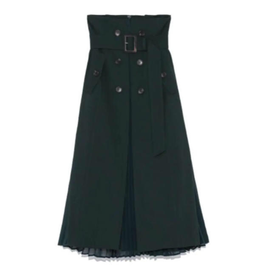 FRAY I.D(フレイアイディー)のフレイアイディー プリーツコンビフレアースカート レディースのスカート(ロングスカート)の商品写真