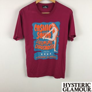 ヒステリックグラマー(HYSTERIC GLAMOUR)の美品 ヒステリックグラマー 半袖Tシャツ ピンク サイズXS(Tシャツ/カットソー(半袖/袖なし))