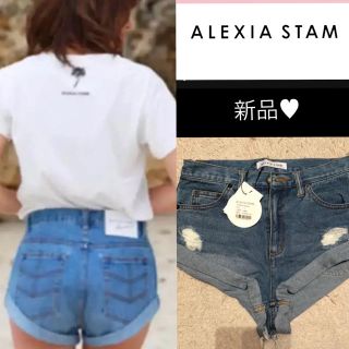 アリシアスタン(ALEXIA STAM)のアリシアスタン 2018 デニム ショートパンツ新品(ショートパンツ)