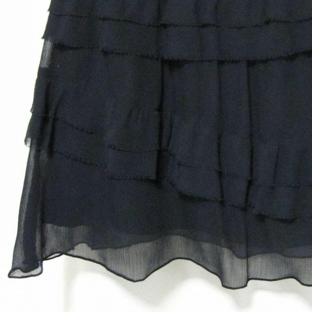 PRIVATE LABEL(プライベートレーベル)のプライベートレーベル/レイヤード フレア フリル シフォン スカート 夏 黒 S レディースのスカート(ミニスカート)の商品写真