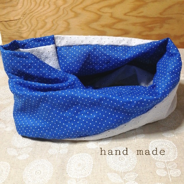 handmadeスヌード linen小雪ドット×刺繍 ハンドメイドのファッション小物(マフラー/ストール)の商品写真