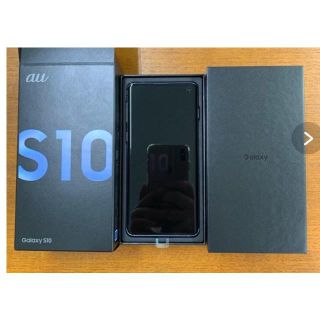 サムスン(SAMSUNG)の【新品 simロック解除済み au Galaxy S10 SCV41 青(スマートフォン本体)