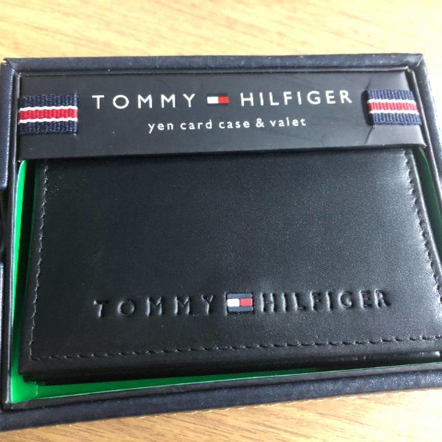 TOMMY HILFIGER(トミーヒルフィガー)のトミー ヒルフィガー TOMMY HILFIGER 名刺入れ カードケース  黒 メンズのファッション小物(名刺入れ/定期入れ)の商品写真