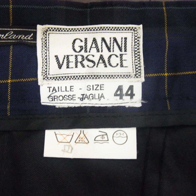 Gianni Versace(ジャンニヴェルサーチ)のヴェルサーチ ズボン/スラックス(Sサイズ/44)ネイビー/チェック柄 メンズのパンツ(スラックス)の商品写真