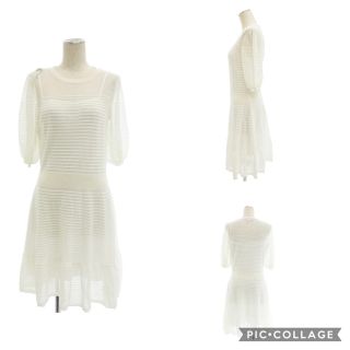 レッドヴァレンティノ(RED VALENTINO)の備品◆RED VALENTINO レッドヴァレンティノシースルー夏ワンピース (ひざ丈ワンピース)