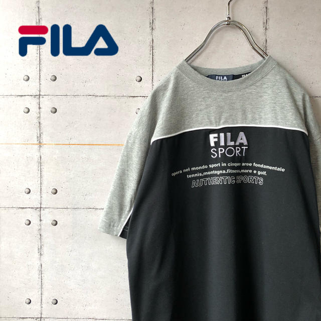 FILA(フィラ)の【激レア】 FIRA フィラ センターロゴ  バイカラー Tシャツ メンズのトップス(Tシャツ/カットソー(半袖/袖なし))の商品写真