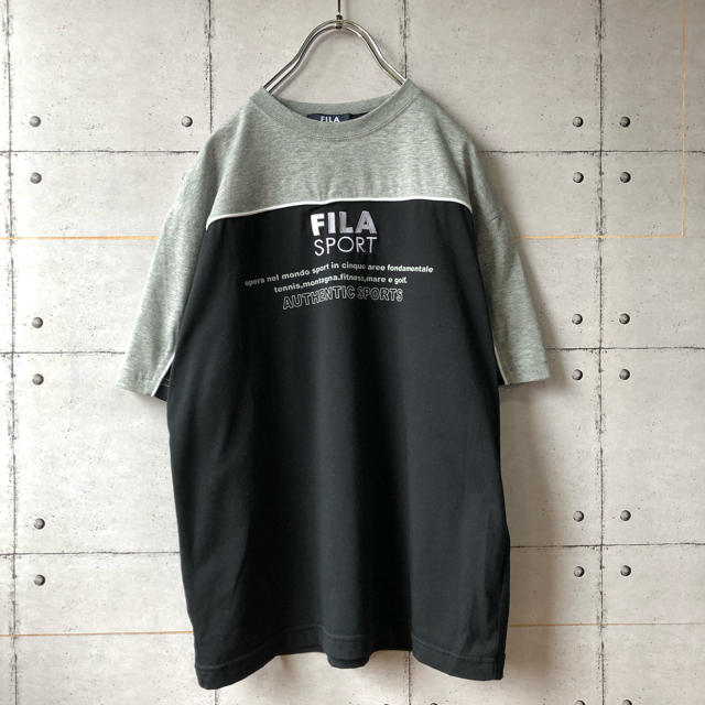 FILA(フィラ)の【激レア】 FIRA フィラ センターロゴ  バイカラー Tシャツ メンズのトップス(Tシャツ/カットソー(半袖/袖なし))の商品写真