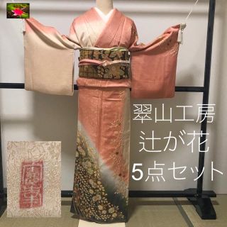 sugar cake様専用　逸品！ 翠山工房 辻が花絞り 訪問着 5点セット (着物)