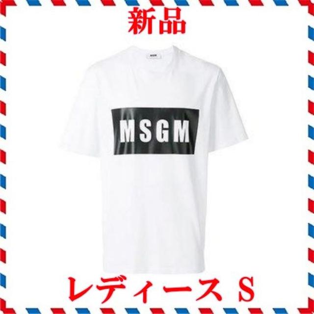 レディースSサイズ　★新品【MSGM】ボックスロゴTシャツ