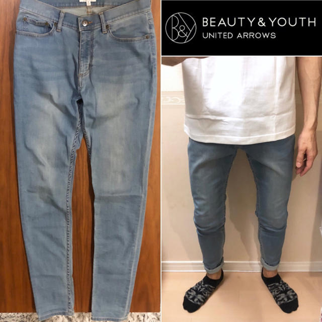 BEAUTY&YOUTH UNITED ARROWS(ビューティアンドユースユナイテッドアローズ)のBEAUTY&YOUTHダメージジーンズダメージデニムメンズ送料込 メンズのパンツ(デニム/ジーンズ)の商品写真