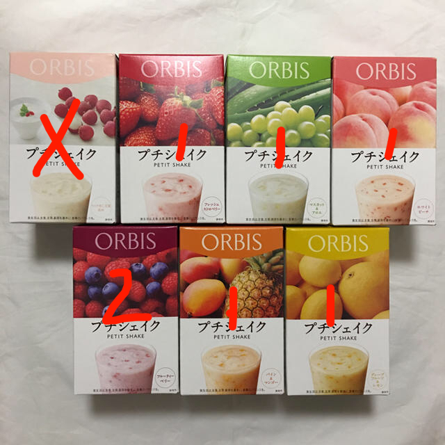 ORBIS(オルビス)の【のばうしゃぎ様専用】オルビス プチシェイク ×7箱(49食)組み合わせセット コスメ/美容のダイエット(ダイエット食品)の商品写真