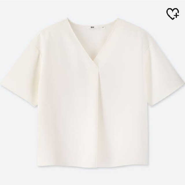 UNIQLO(ユニクロ)のドレープVネックブラウス レディースのトップス(シャツ/ブラウス(半袖/袖なし))の商品写真