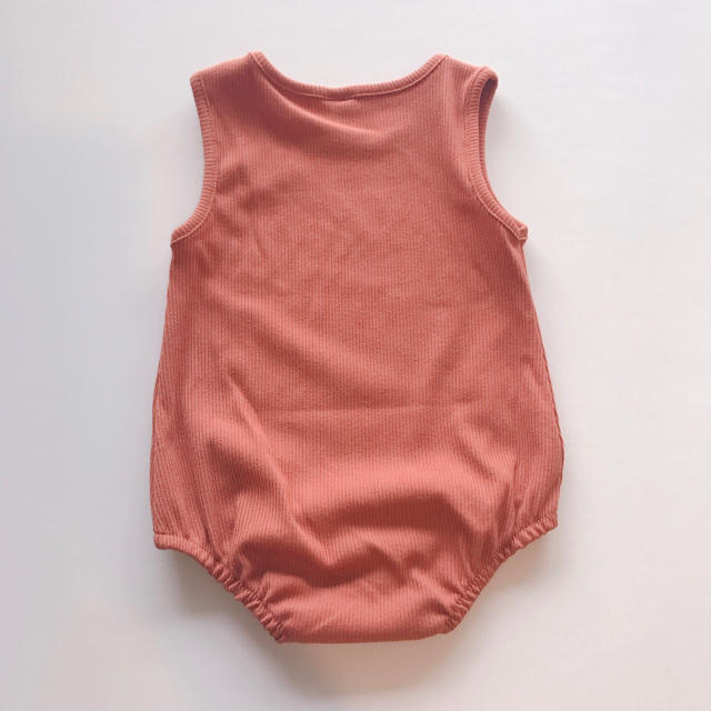 ZARA KIDS(ザラキッズ)のテラコッタリブロンパース  キッズ/ベビー/マタニティのベビー服(~85cm)(ロンパース)の商品写真