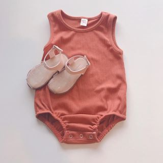 ザラキッズ(ZARA KIDS)のテラコッタリブロンパース (ロンパース)