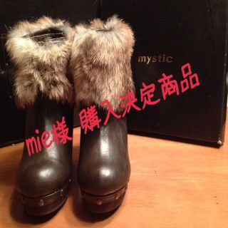 ミスティック(mystic)のmystic♡ファー付きショートブーツ(ブーツ)