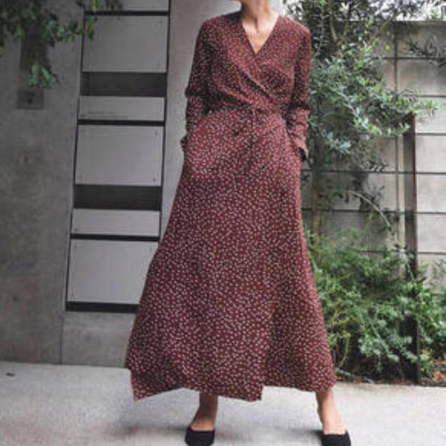 Ameri VINTAGE L.B.様専用akte ドットワンピ ブラウンの通販 by