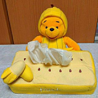 クマノプーサン(くまのプーさん)の【pooh/プーさん】ぬいぐるみティッシュケース(ティッシュボックス)