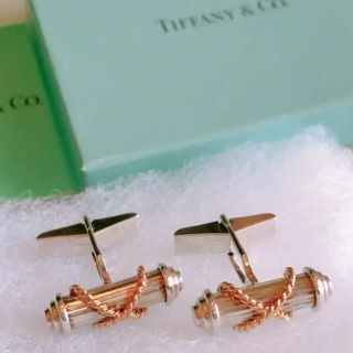 ティファニー(Tiffany & Co.)のティファニー カフス カフリンクス 18K 750巻き 未使用(カフリンクス)