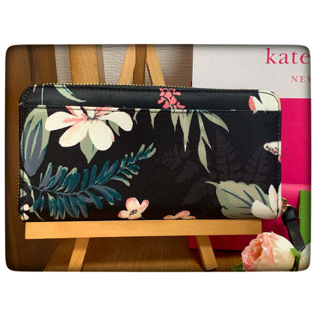 新品 ♤ ケイトスペード 象の親子 Elephant ジップアラウンド長財布-