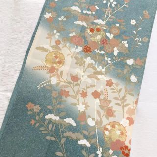 新品 未仕立て 極美品♢高級品 ﻿正絹 京友禅 訪問着 八掛付 百花柄