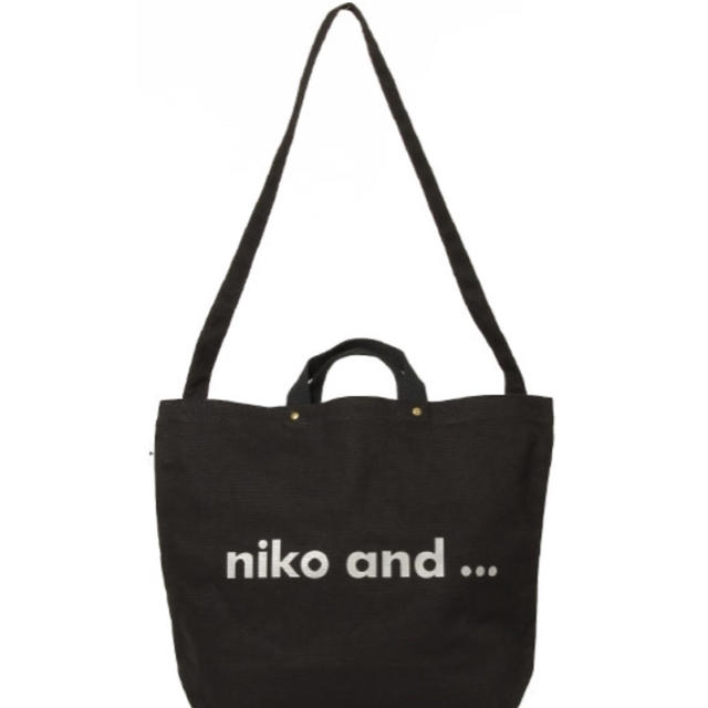 niko and...(ニコアンド)のニコロゴ ★トートバッグ 2way 黒 ★ニコアンド niko and… レディースのバッグ(トートバッグ)の商品写真