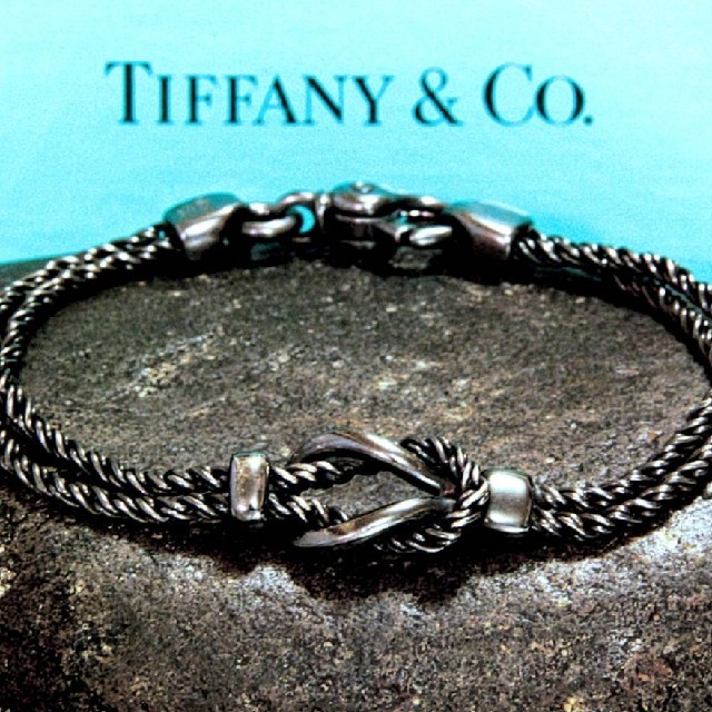 TIFFANY & Co.ティファニー 正規美品925 シルバーダブルロープ