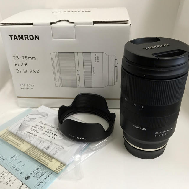 レンズ(ズーム)TAMRON 28-75mm F/2.8 ソニーミラーレス用 美品