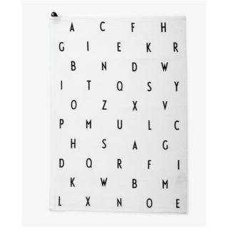 アルネヤコブセン(Arne Jacobsen)のDESIGN LETTERS  ティータオル 白ホワイト デザインレターズ(タオル/バス用品)