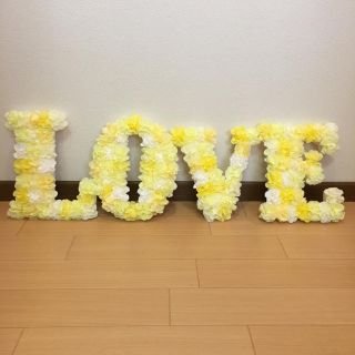 LOVEオブジェ イエロー 結婚式 前撮り(ウェルカムボード)