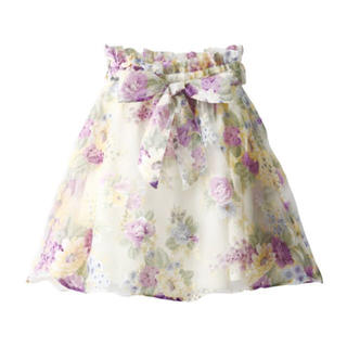 グレイル(GRL)の花柄オーガンジースカート♡(ひざ丈スカート)