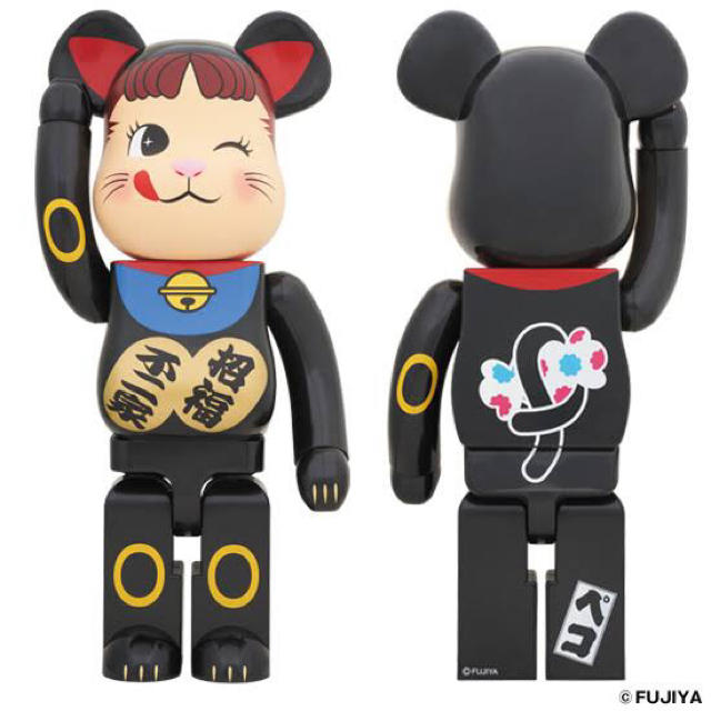 MEDICOM TOY(メディコムトイ)の新品 BE@RBRICK 招き猫 ペコちゃん 黒 1000％ 送料無料 エンタメ/ホビーのフィギュア(その他)の商品写真