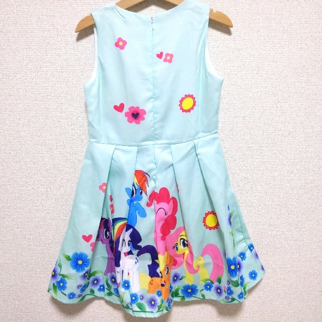 新品☆マイリトルポニー　ノースリーブワンピース花柄　120　グリーン キッズ/ベビー/マタニティのキッズ服女の子用(90cm~)(ワンピース)の商品写真