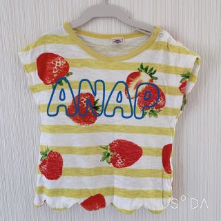 アナップ(ANAP)のANAP ♡ イチゴ ボーダー トップス(Tシャツ/カットソー)